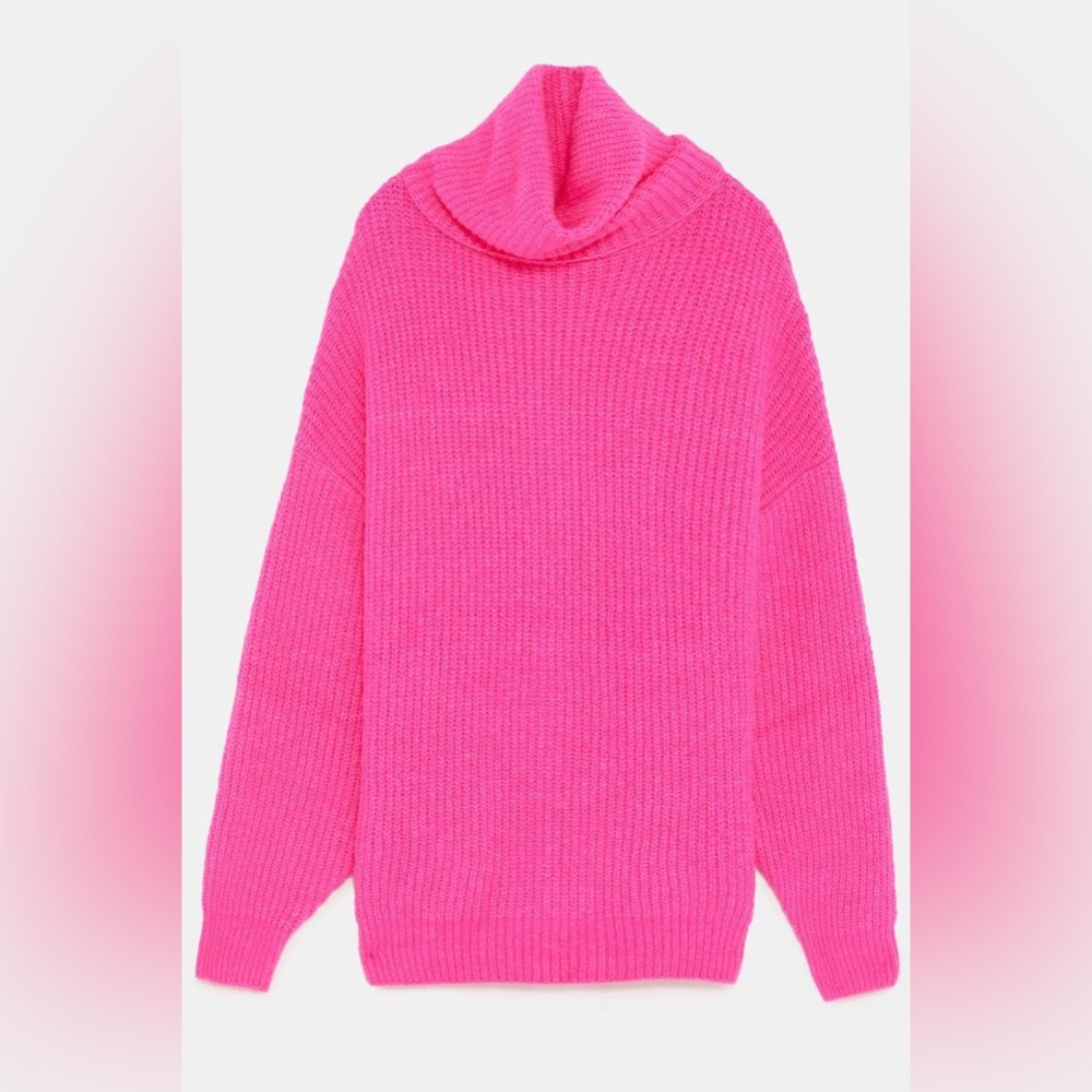 Zara Hot Pink Barbie Jumper Sweater - Cozy & Oversized! 💖👚